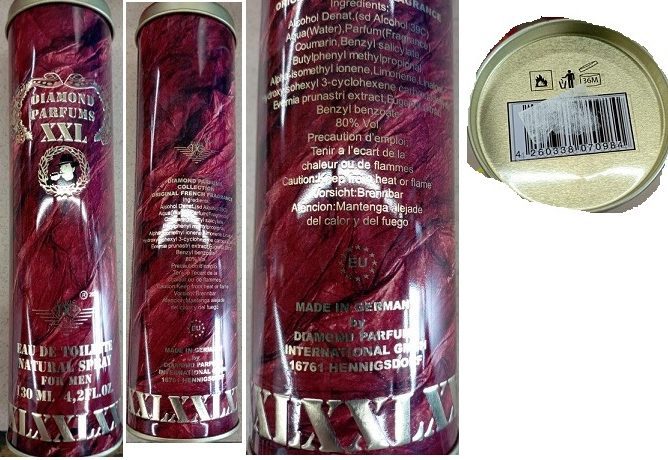 DIAMOND PARFUMS XXL, EAU DE TOILETTE, NATURAL SPRAY FOR MEN, PARIS DC