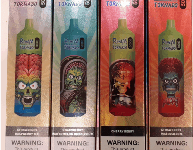 Nebezpečný výrobek: Jednorázová elektronická cigareta zn. RENdM TORNADO 50000 PUFFS, NICOTINE 5 %, 30 ml