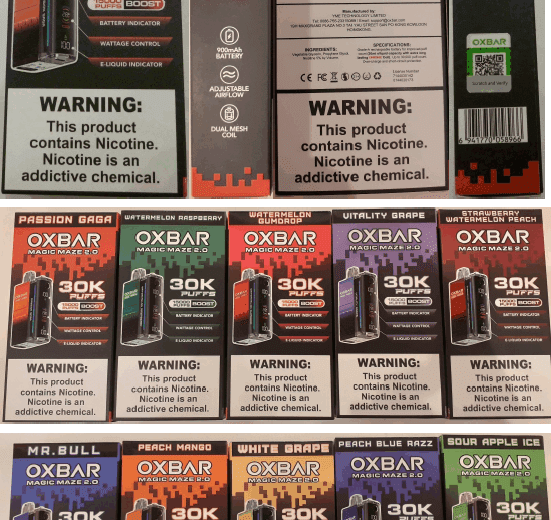 Nebezpečný výrobek: Jednorázová elektronická cigareta zn. OXBAR MAGIC MAZE 2.0, 30K PUFFS, 15000 PUFFS BOOST, NICOTINE 5 %, 20 ml