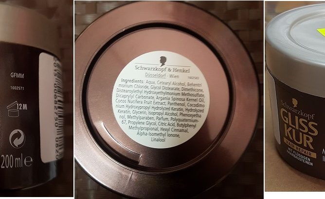 Nebezpečný výrobek: Vlasová maska Schwarzkopf, GLISS KUR, HAIR REPAIR, MARRAKESH OIL & COCONUT INTENSIV-FEUCHTIGKEITS-KUR