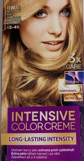 Nebezpečný výrobek: Barva na vlasy Schwarzkopf, Palette, INTENSIVE COLOR CREME, LONG-LASTING INTENSITY, BW12 SVĚTLE PLAVÝ NUDE 12-46