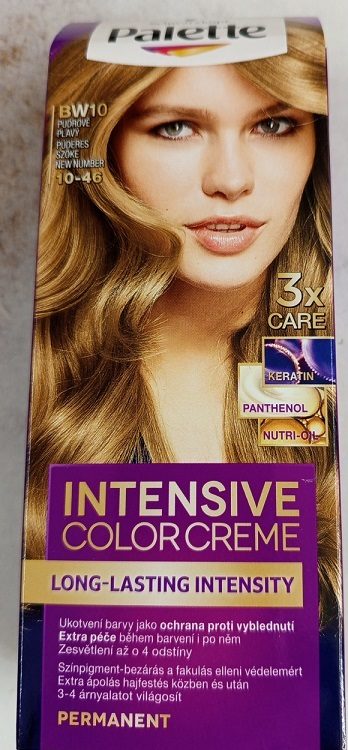 Nebezpečný výrobek: Barva na vlasy Schwarzkopf, Palette, INTENSIVE COLOR CREME, LONG-LASTING INTENSITY, BW10 PUDROVĚ PLAVÝ 10-46