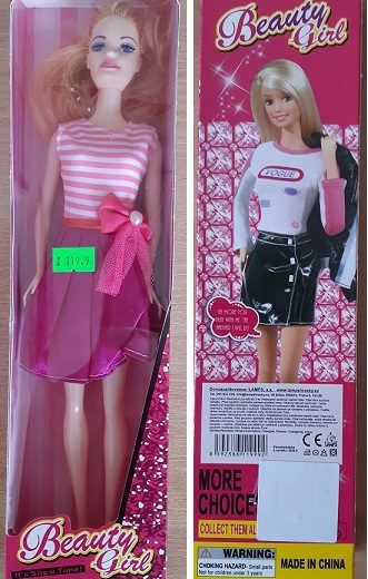 Nebezpečný výrobek: Panenka Beauty Girl, It´s Show Time!, NO.9638-6