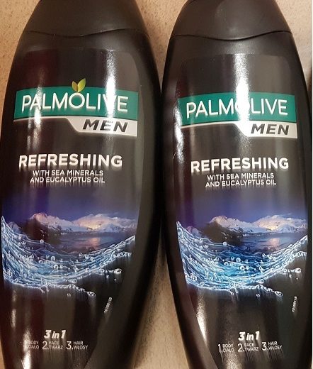 Nebezpečný výrobek: Sprchový krém PALMOLIVE MEN, REFRESHING, WITH SEA MINERALS AND EUCALYPTUS OIL, 3 in 1