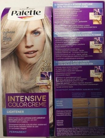 Nebezpečný výrobek: Barva na vlasy Schwarzkopf, Palette, INTENSIVE COLOR CREME, LIGHTENER, C10 LEDOVÝ STŘÍBŘITĚ PLAVÝ 10-1