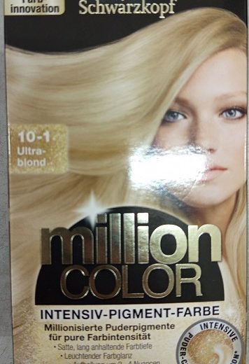 Nebezpečný výrobek: Schwarzkopf, INTENSIV-PIGMENT-FARBE, milion COLOR, 10-1 Ultra blond