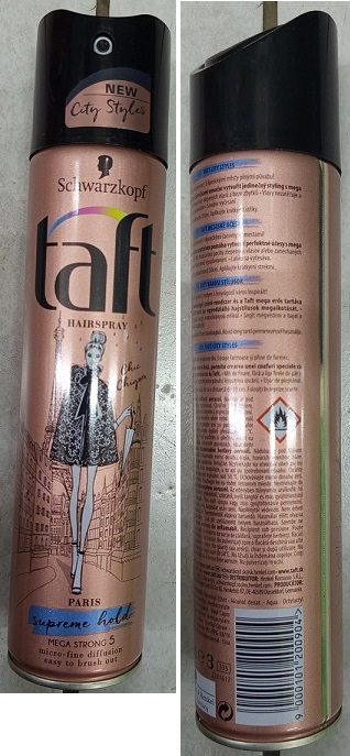 Lak na vlasy Schwarzkopf, taft HAIRSPRAY, PARIS, supreme hold, NEW City Styles