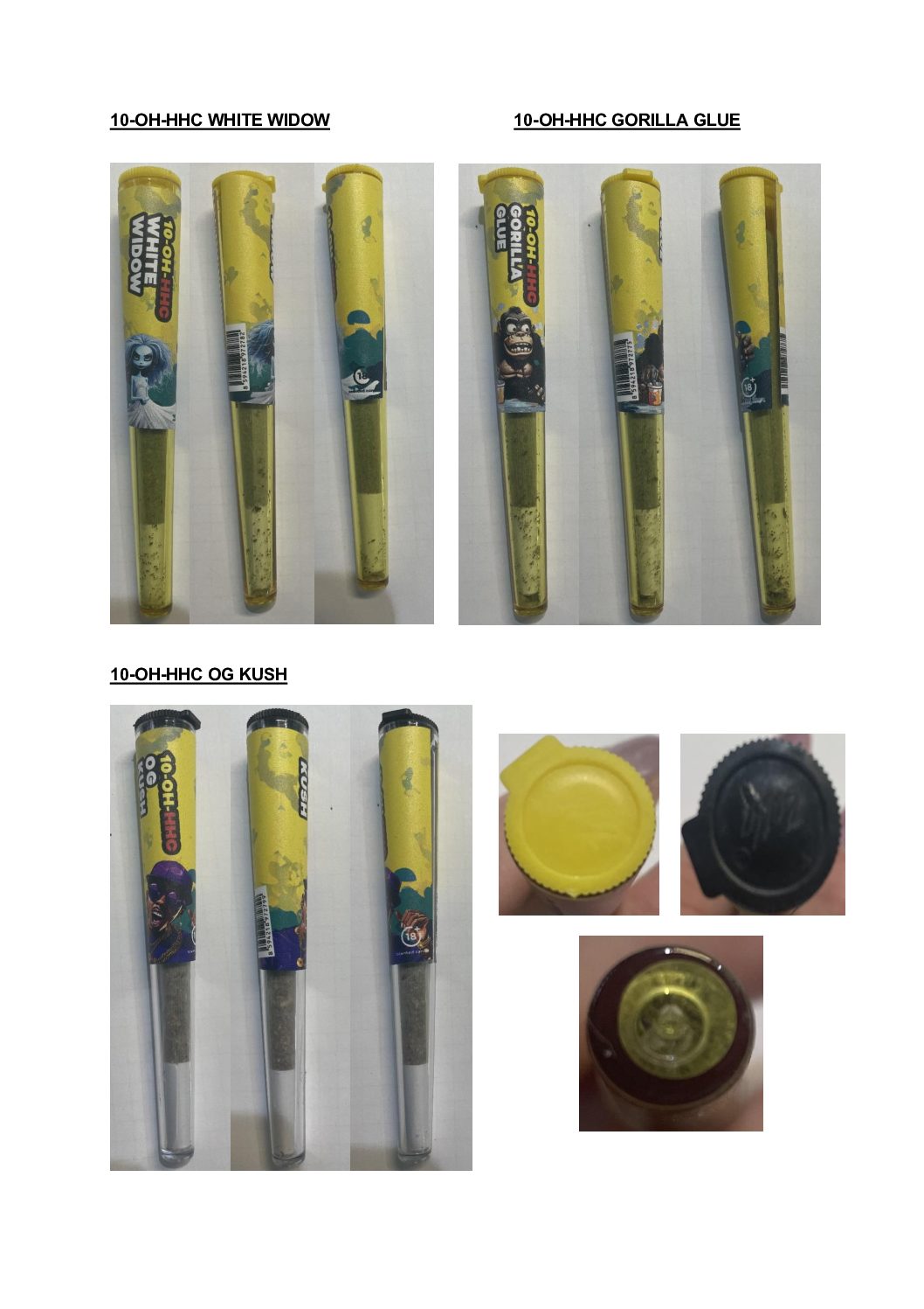 Nebezpečné výrobky: Bylinný výrobek určený ke kouření 10-OH-HHC (zn. Heavens Haze) – 3 příchutě