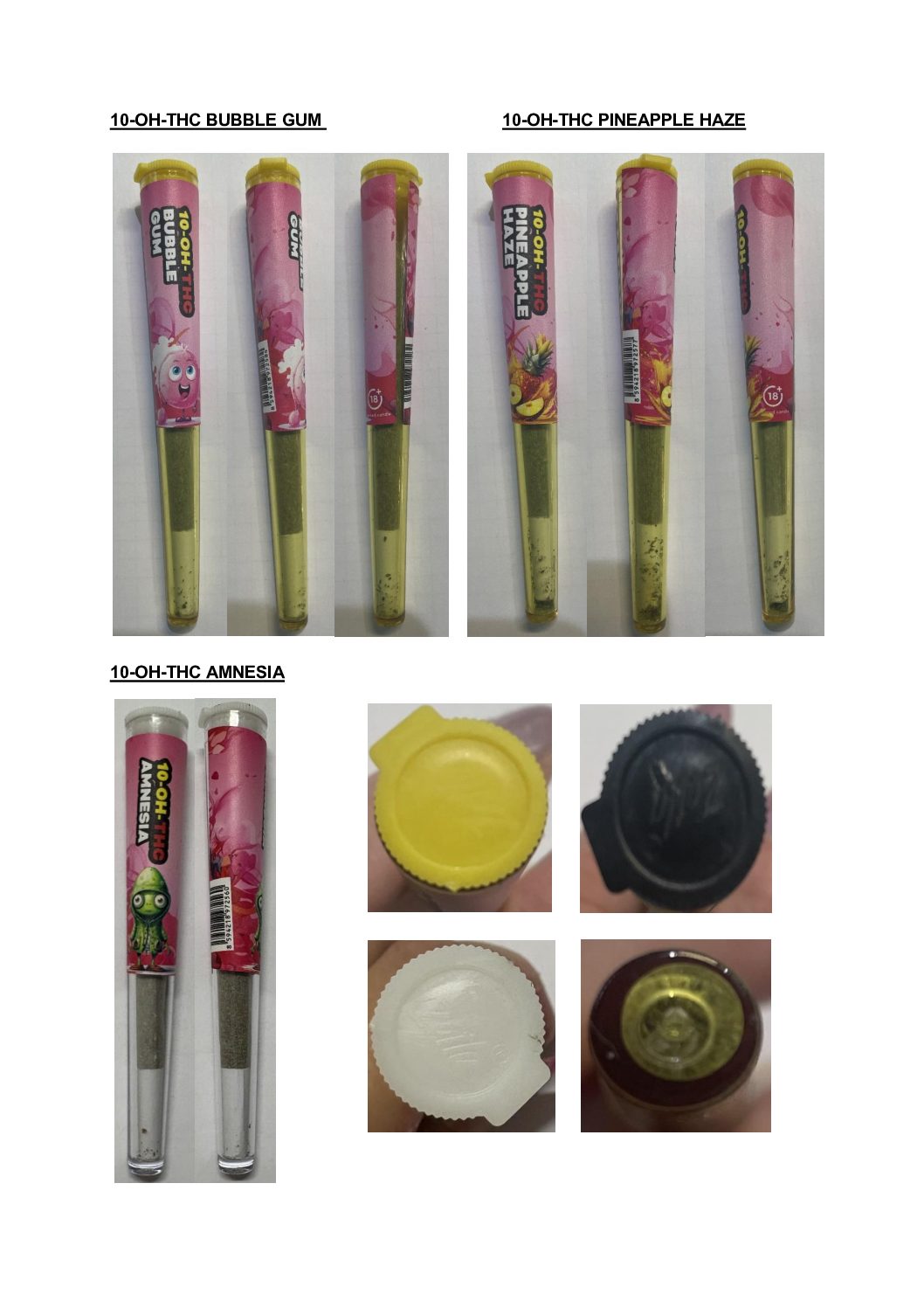 Nebezpečné výrobky: Bylinný výrobek určený ke kouření 10-OH-THC (zn. Heavens Haze) – 3 příchutě