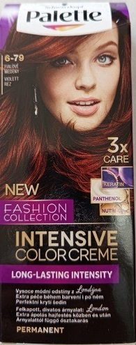Nebezpečný výrobek: Schwarzkopf, Palette, INTENSIVE COLOR CREME, NEW FASHION COLLECTION, 6-79 FIALOVĚ MĚDĚNÝ