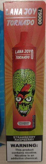 Nebezpečné výrobky: jednorázové elektronické cigarety LANA JOY TORNADO 75000, objem nádržky 30 ml, obsah nikotinu 5 % – 2 příchutě