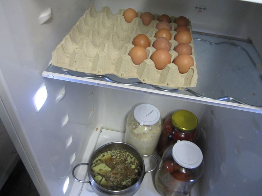 skladování syrových vajíček