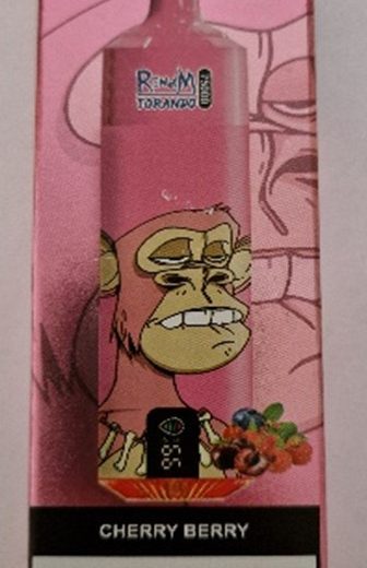 Nebezpečný výrobek: Jednorázová elektronická cigareta zn. RENdM TORANDO, 75000 puffs, koncentrace nikotinové soli: 5%, příchuť CHERRY BERRY