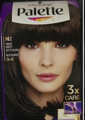 Barva na vlasy, Schwarzkopf, Palette, N2 TMAVĚ HNĚDÝ 3-0