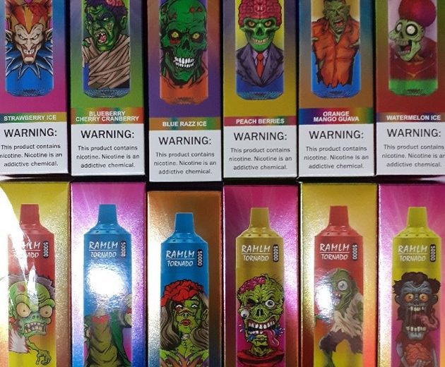 jednorázová el. cigareta s e liquidem RALM TORNADO 50000, disposable device, různé příchutě