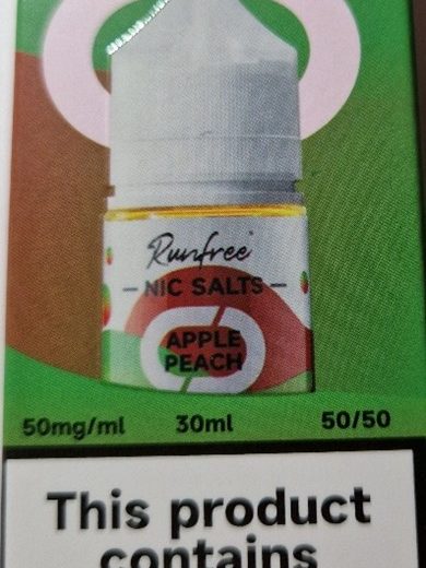 Nebezpečný výrobek: Náhradní náplň do elektronických cigaret zn. Runfree, NIC SALTS, koncentrace nikotinové soli, 50 mg/ml, objem náplně, 30 ml, 2 příchutě