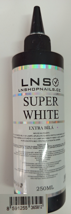 LNS, LNSHOPNAILS.CZ, SUPER WHITE, EXTRA BÍLÁ