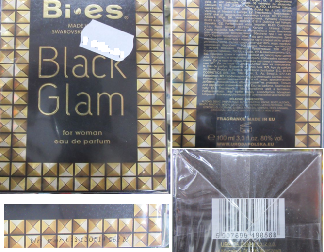 Nebezpečný výrobek: Bi•es® Black Glam, for woman eau de parfum
