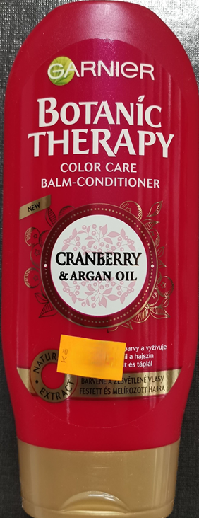 Nebezpečný výrobek: GARNIER, BOTANIC THERAPY, COLOR CARE BALM – CONDITIONER, CRANBERRY & ARGAN OIL