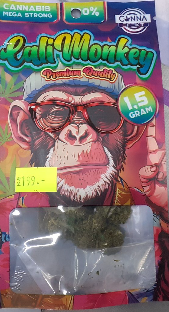Bylinný výrobek určený ke kouření zn. Cali Monkey, CANNA EFEKT, Premium Quality, 1,5 g