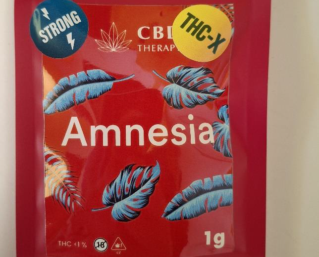 Bylinný výrobek určený ke kouření zn. CBD THERAPY Amnesia THC-X, STRONG, 1 g