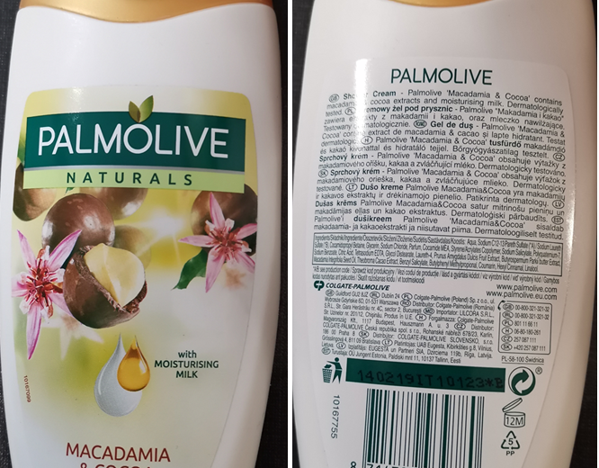 PALMOLIVE NATURALS, MACADAMIA & COCOA, SHOWER CREAM