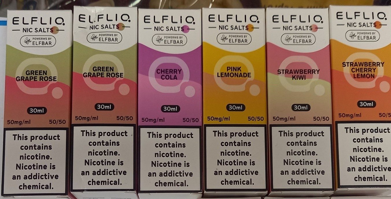 Náhradní náplň do elektronické cigaretyELFLIQ nic salts, Powers by ELFBAR, e-liquid