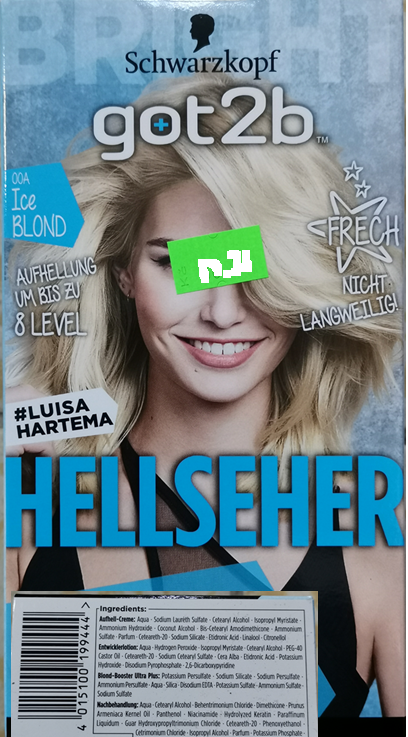 Schwarzkopf, got2b, HELLSEHER, 00A Ice BLOND, # LUISA HARTEMA