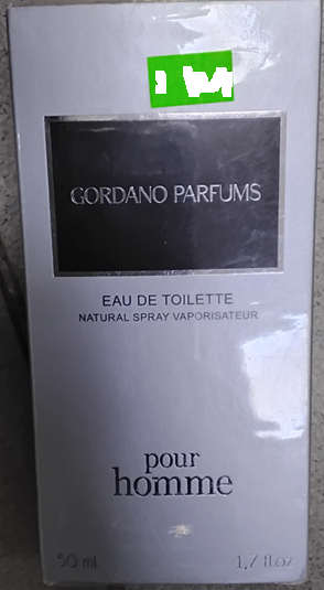 GORDANO PARFUMS, EAU DE TOILETTE NATURAL SPRAY VAPORISATEUR, pour homme