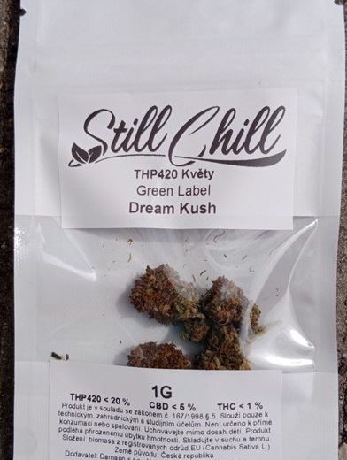Bylinný výrobek určený ke kouření zn. Still Chill THP420 Květy Green Label Dream Kush 1 G