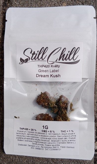Bylinný výrobek určený ke kouření zn. Still Chill THP420 Květy Green Label Dream Kush 1 G