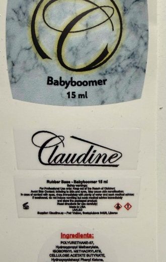 CLAUDINE RUBBER BASE BABYBOOMER, 15ml