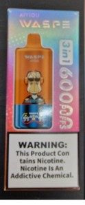 Jednorázová elektronická cigareta zn. AIVIOU WASPE, 3in1, 60000 PUFFS, Salt Nicotine: 5,0 %,objem: 54 ml