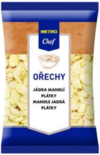 VAROVÁNÍ PŘED KONZUMACÍ POTRAVINY: OŘECHY Jádra mandlí plátky