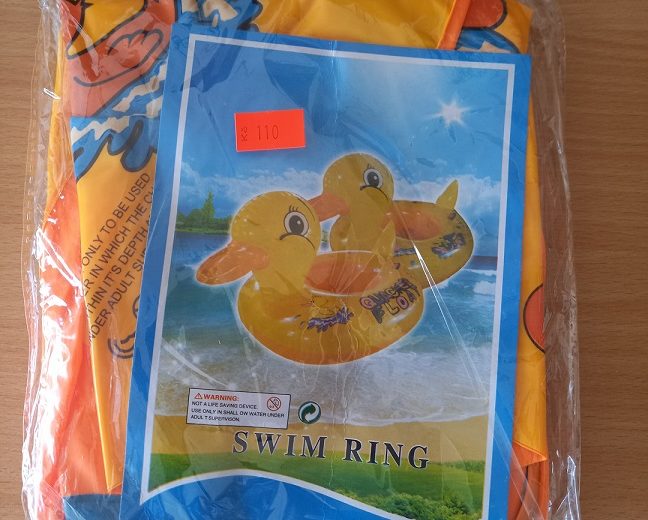 Nebezpečný výrobek – nafukovací kruh SWIM RING, QUACKER FLOAT