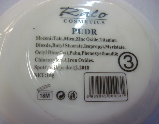 Nebezpečný výrobek – PUDR RaCo COSMETICS 3