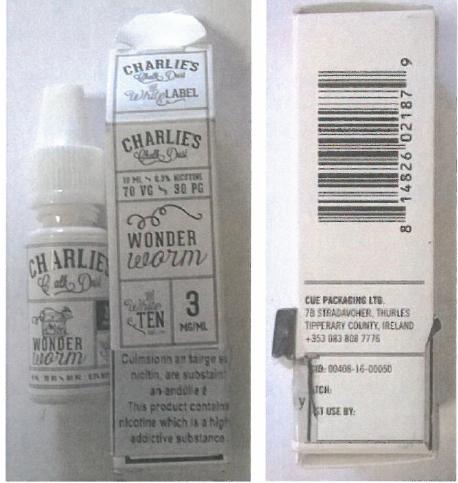 Varování – náplň do elektronických cigaret Charlie´s Chalk Dust – The White Label, 3 mg/ml