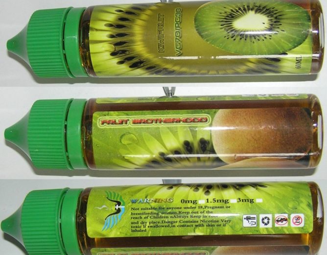 Nebezpečná náplň elektronických cigaret – náplň KIWIFRUIT FRUIT BROTHERHOOD